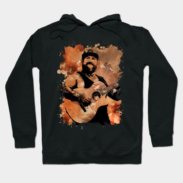 Zachry Alexander - Brown Watercolor Splash T-Shirt Hoodie by sgregory project